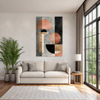 Abstract Geometric Art With Mute Colors