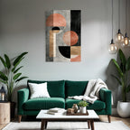 Abstract Geometric Art With Mute Colors