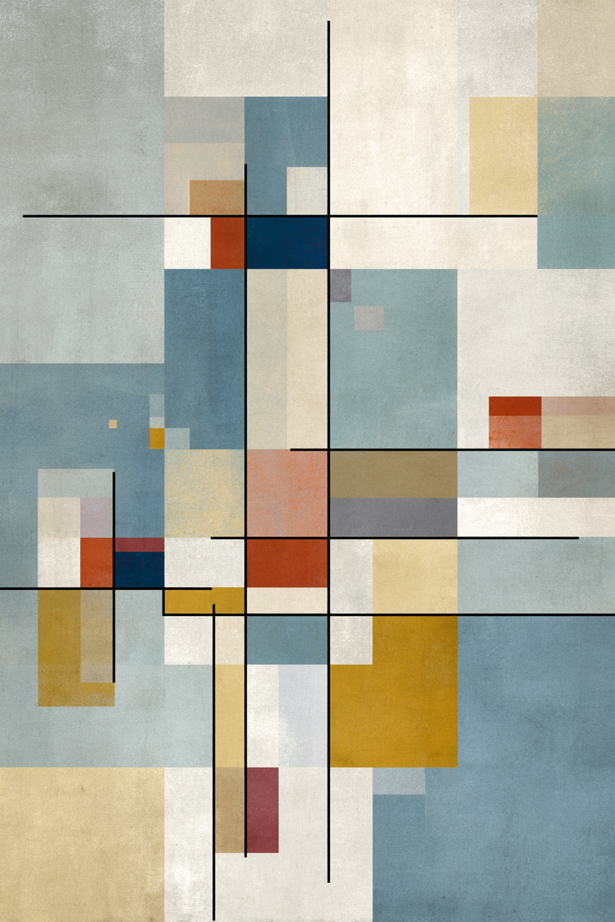 Abstrakte Geometrische Kunst Moderne Art Komposition | Modern Basic | Einrichtungsstile