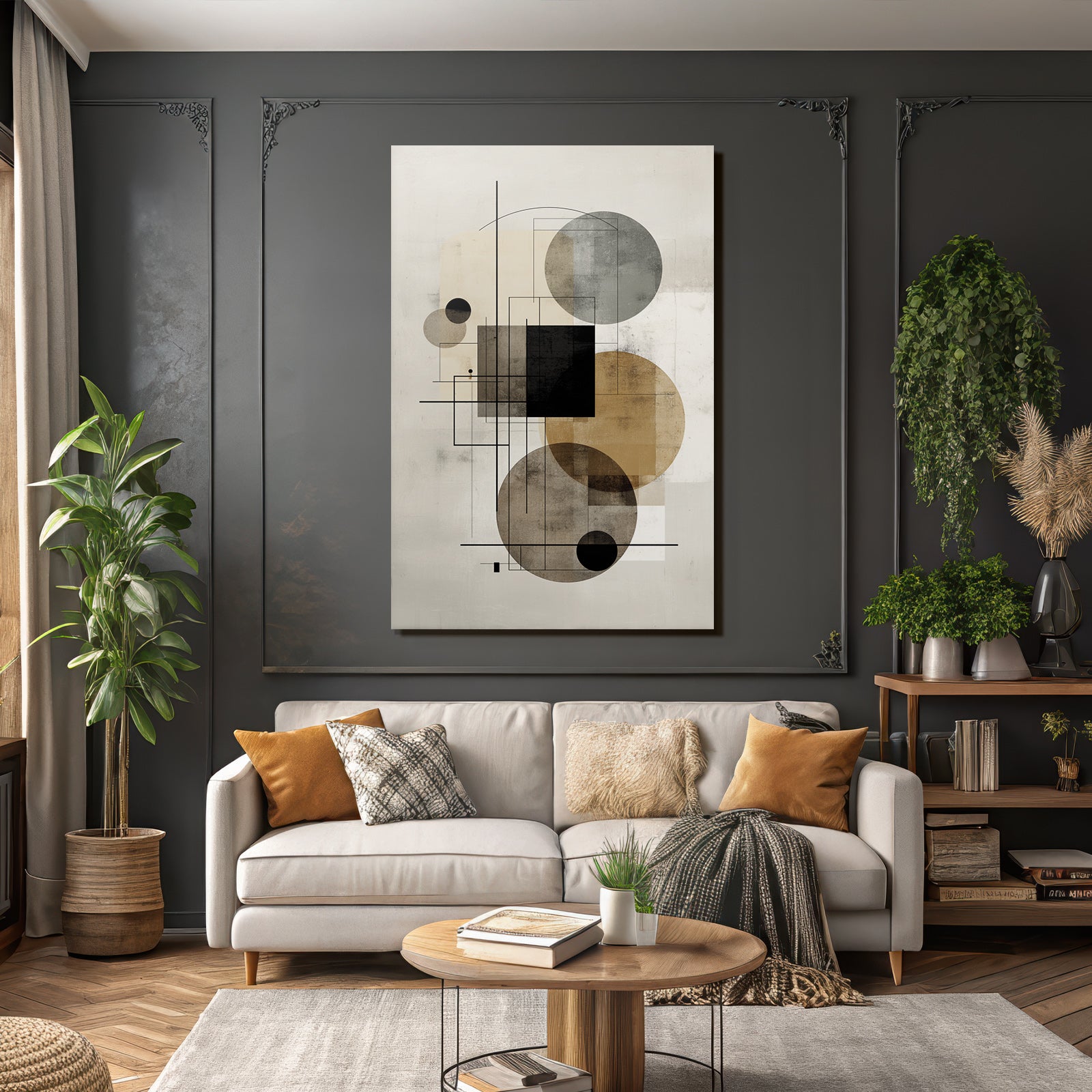 Abstrakte Geometrische Kunst Moderne Minimalistische Welten