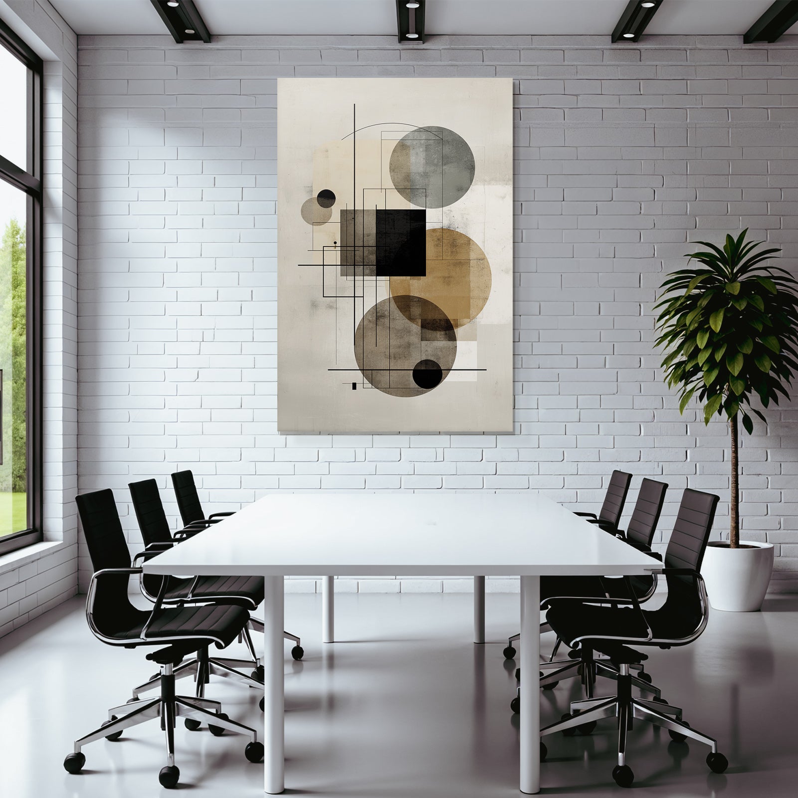 Abstrakte Geometrische Kunst Moderne Minimalistische Welten
