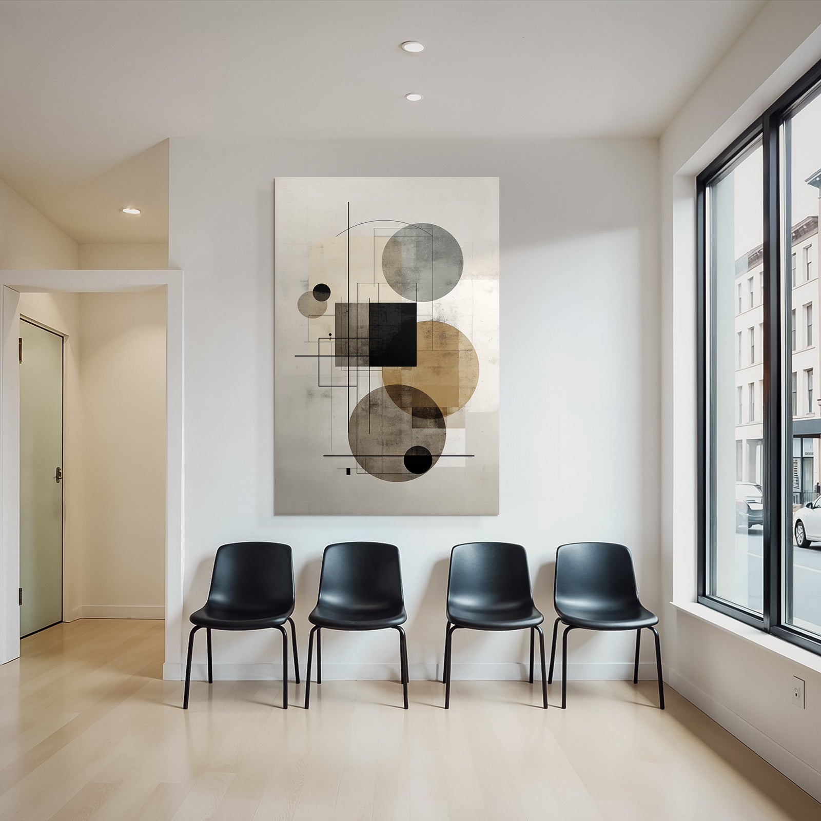 Abstrakte Geometrische Kunst Moderne Minimalistische Welten
