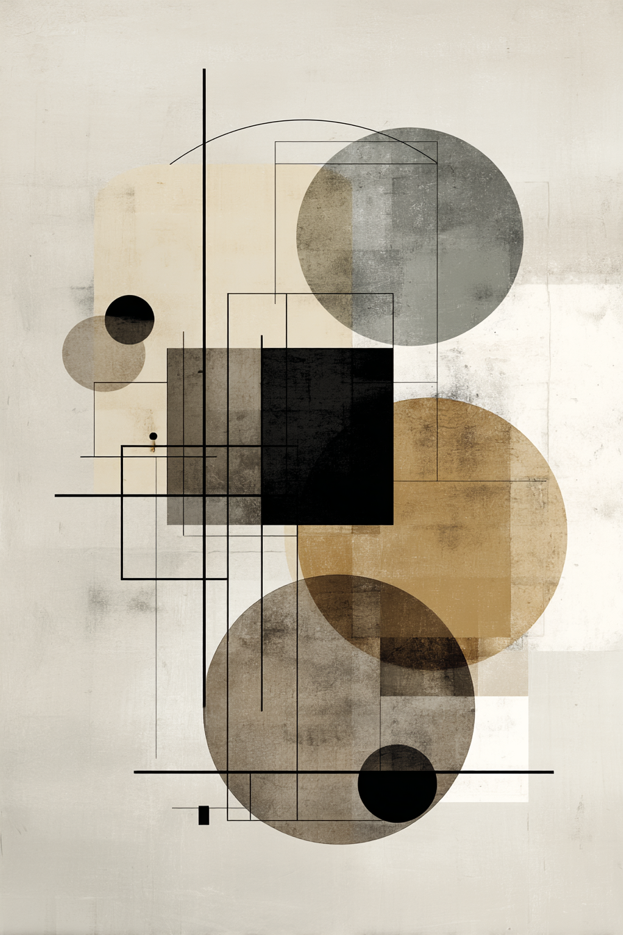 Abstrakte Geometrische Kunst Moderne Minimalistische Welten | Modern Basic | Einrichtungsstile