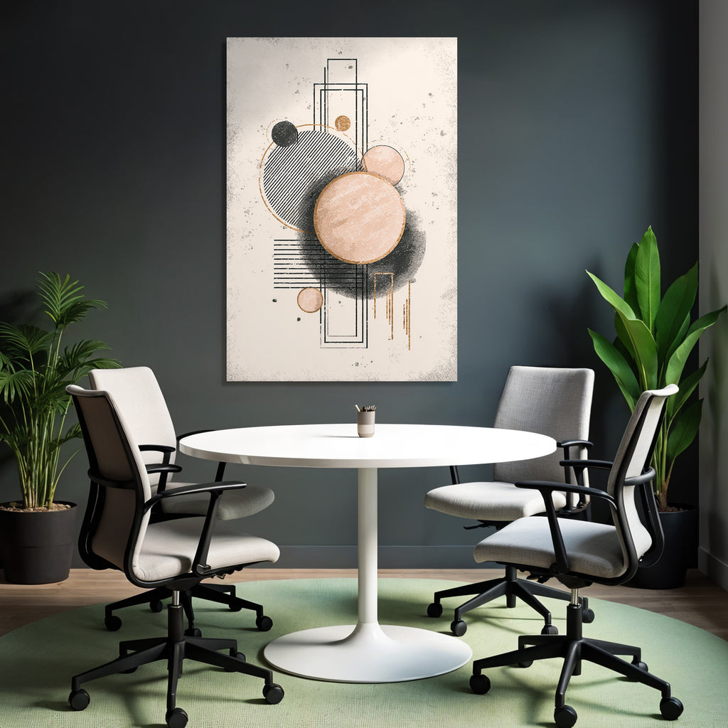 Abstract Geometric Artwork In Pastel Colors Digital Design