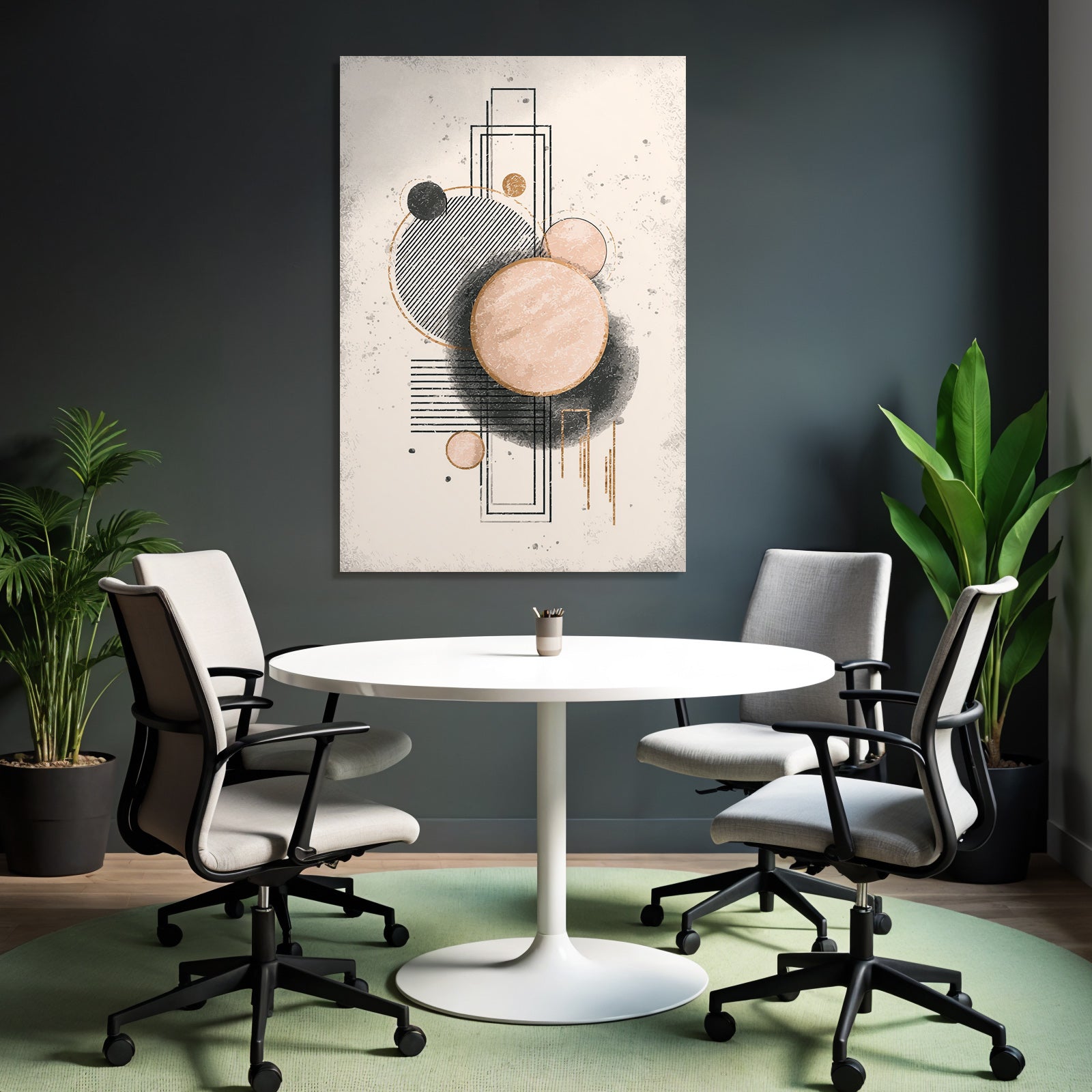 Abstrakte Geometrische Kunstwerk In Pastellfarben Digitales Design