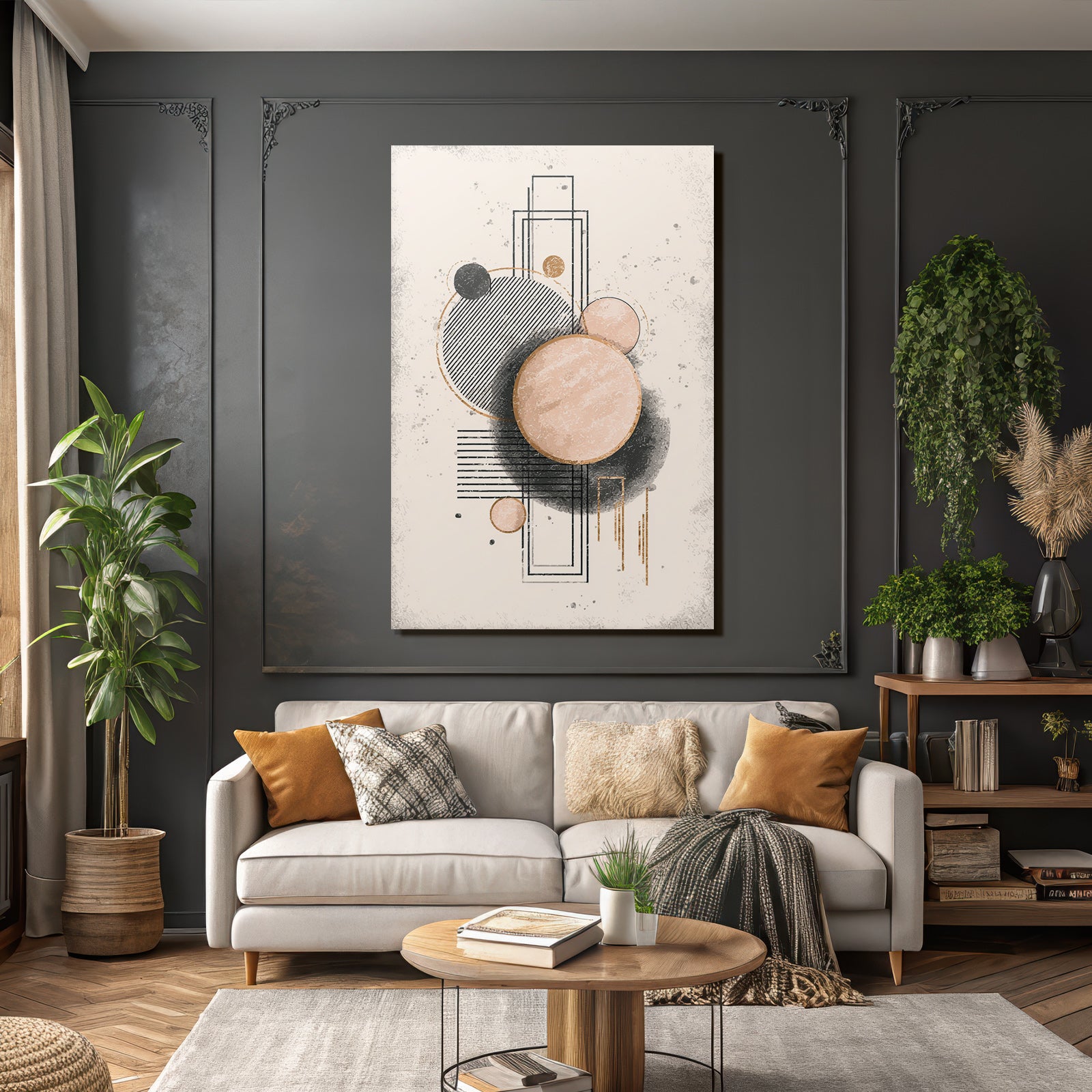 Abstrakte Geometrische Kunstwerk In Pastellfarben Digitales Design