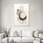 Abstract Geometric Artwork In Pastel Colors Digital Design