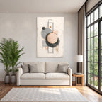 Abstract Geometric Artwork In Pastel Colors Digital Design