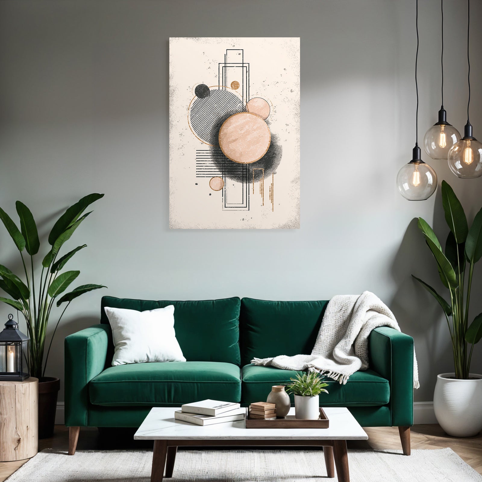 Abstrakte Geometrische Kunstwerk In Pastellfarben Digitales Design