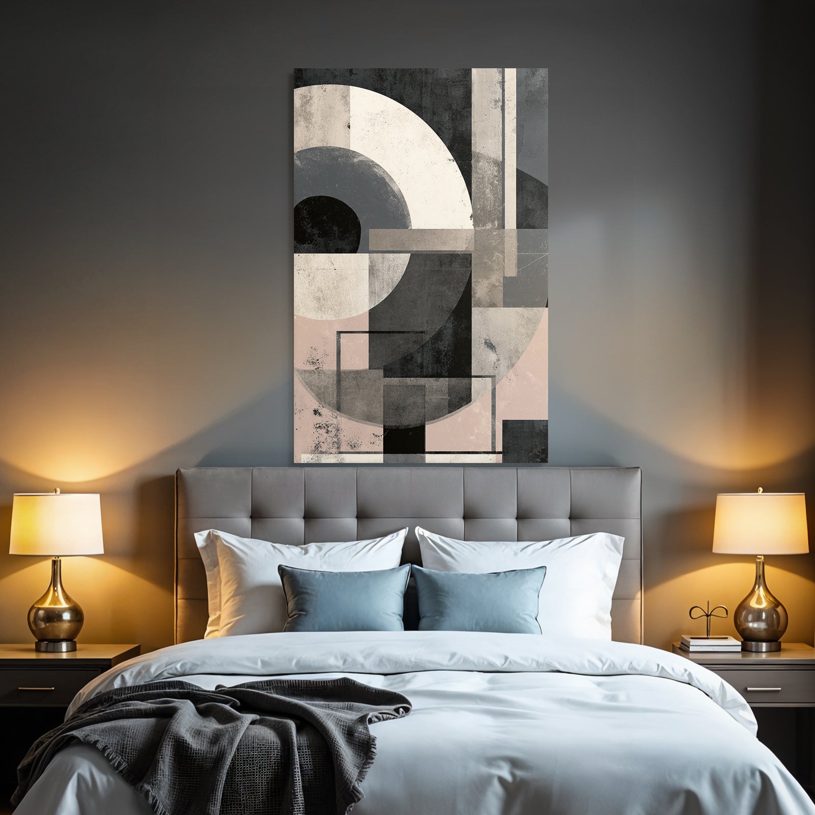 Abstract Geometric Composition Modern Style Minimalist Color