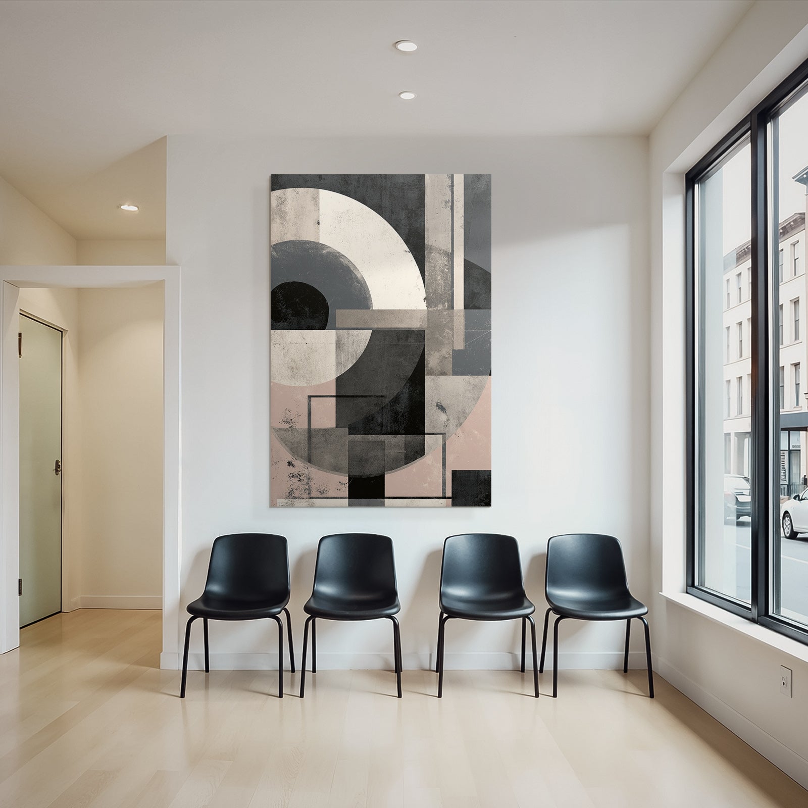 Abstract Geometric Composition Modern Style Minimalist Color