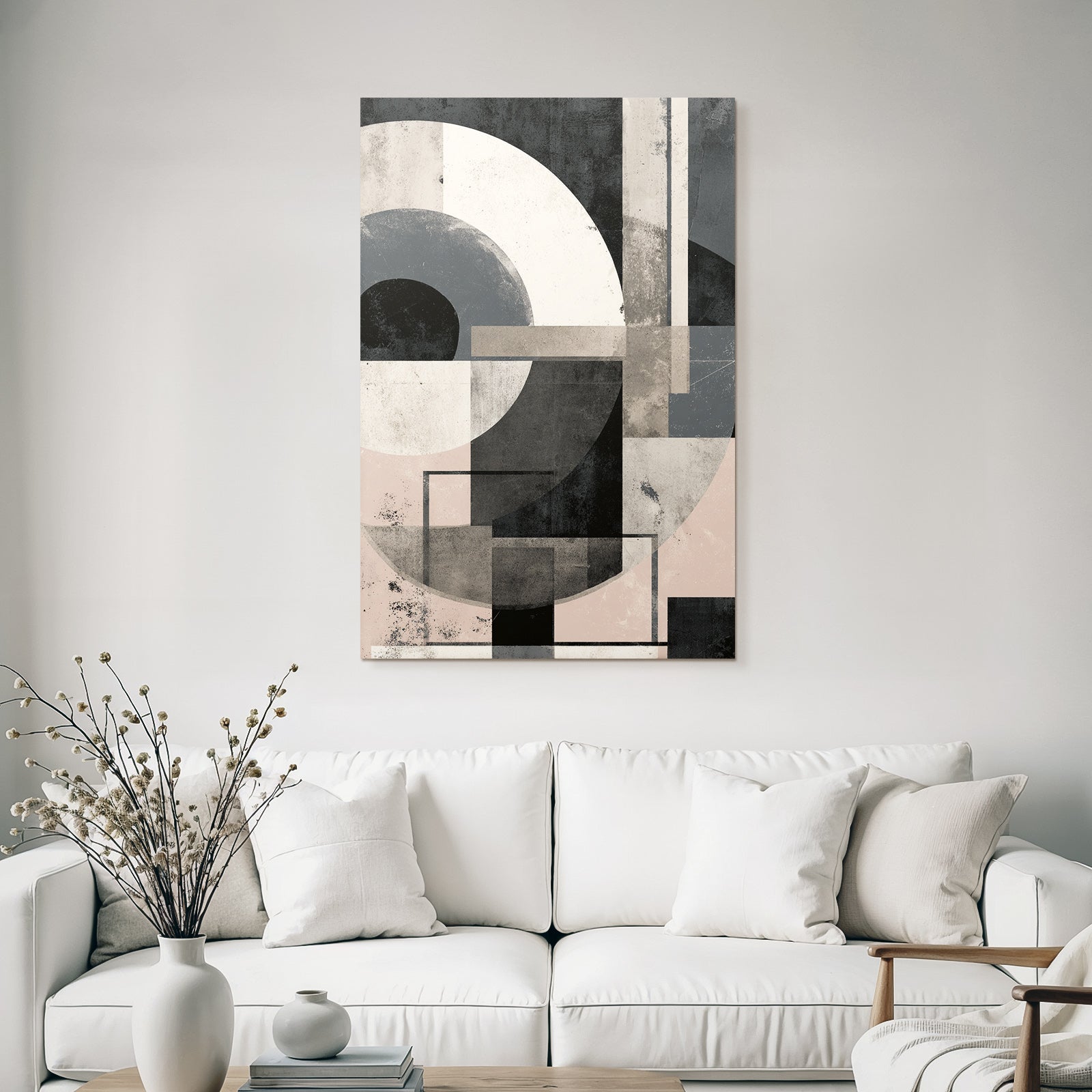 Abstract Geometric Composition Modern Style Minimalist Color