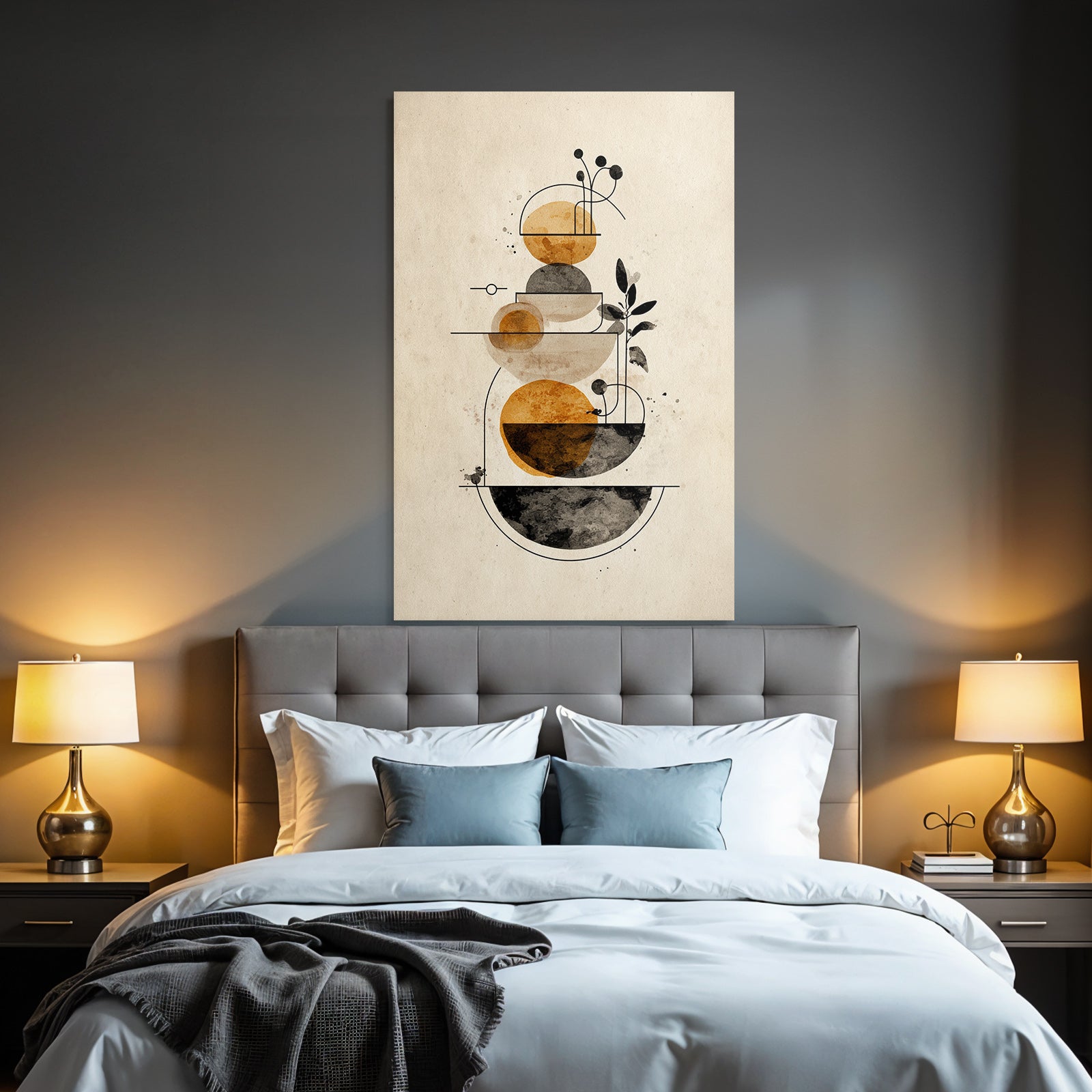 Abstract Illustration Geometric Shapes Nature Earth Tones Minimalist