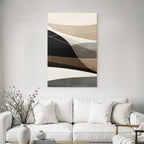 Abstract illustration Overlapping shapes Neutral tones Calm composition