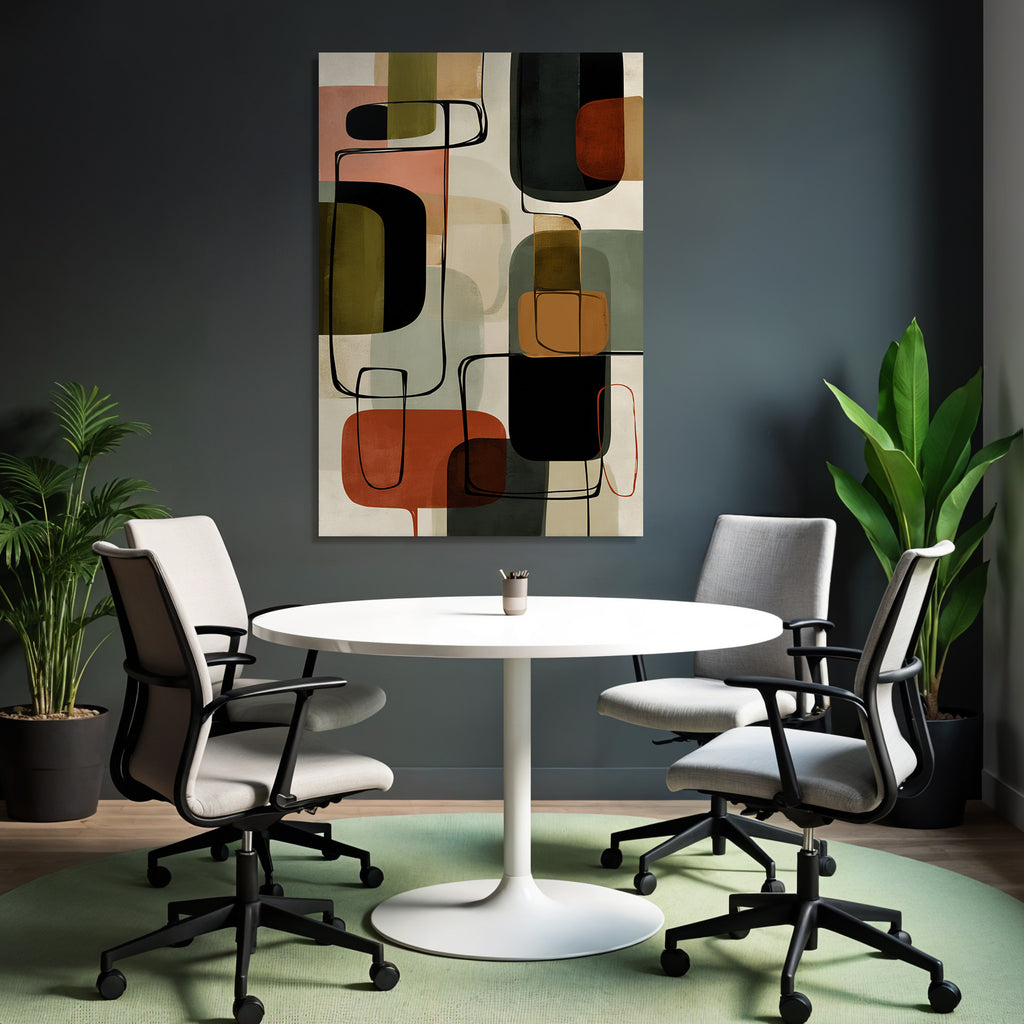 Abstract Art Geometric Shapes Colorful Modern Art