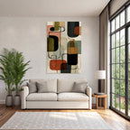 Abstract Art Geometric Shapes Colorful Modern Art