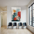 Abstract Art Geometric Shapes Earth Tones Modern Minimalist Aesthetics