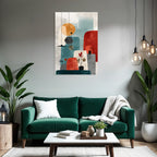 Abstract Art Geometric Shapes Earth Tones Modern Minimalist Aesthetics