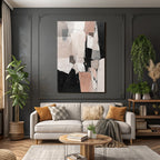Abstrakte Kunst Geometrische Formen Moderne Kunst Beige Grau Weiss Schwarz