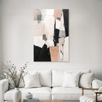 Abstrakte Kunst Geometrische Formen Moderne Kunst Beige Grau Weiss Schwarz