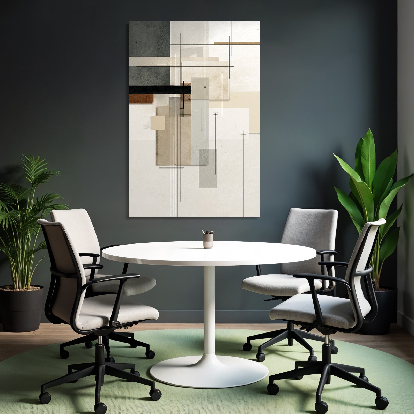 Abstract Art Geometric Shapes Mutated Color Palette