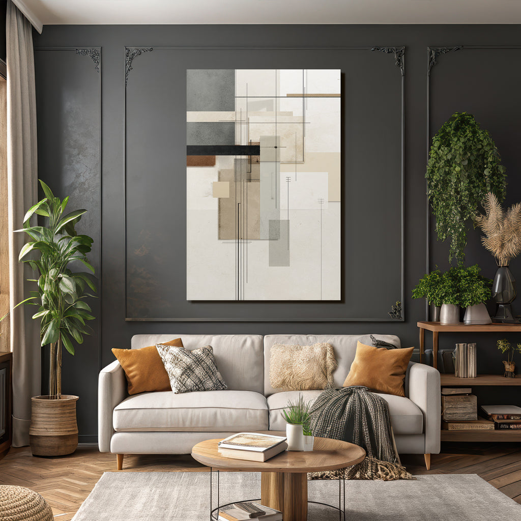 Abstract Art Geometric Shapes Mutated Color Palette