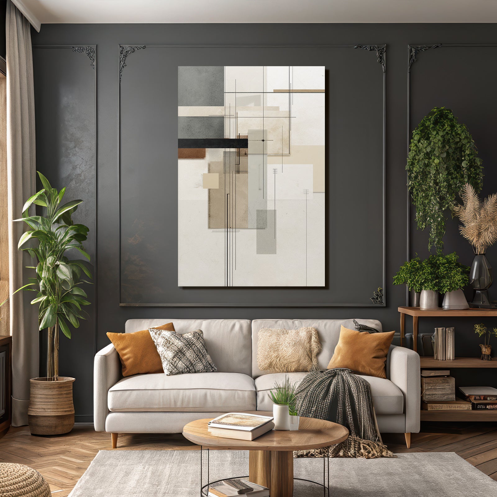 Abstract Art Geometric Shapes Mutated Color Palette