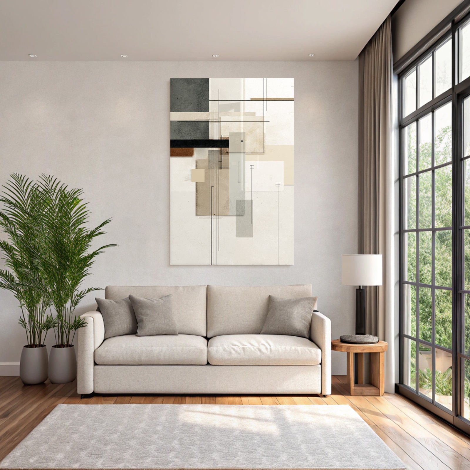 Abstract Art Geometric Shapes Mutated Color Palette