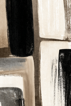 Abstrakte Kunst Mit Brusht Strokes In Schwarz Weiss Und Beige | Modern Basic | Einrichtungsstile