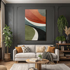 Abstract Art Wavy Lines Earth Tones Organic Shapes Textured