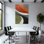 Abstract Art Wavy Lines Earth Tones Organic Shapes Textured