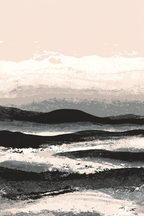 Abstrakte Landschaft Mit Huegeln Und Himmel In Neutralen Farben | Modern Basic | Einrichtungsstile