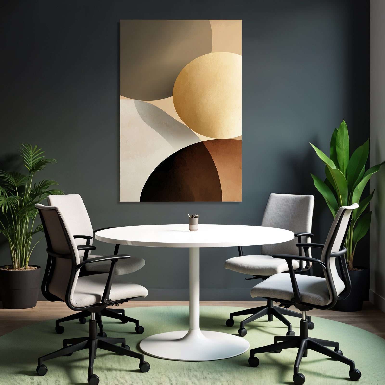 Abstraktes Design Erdtoene Modern Minimalistisch