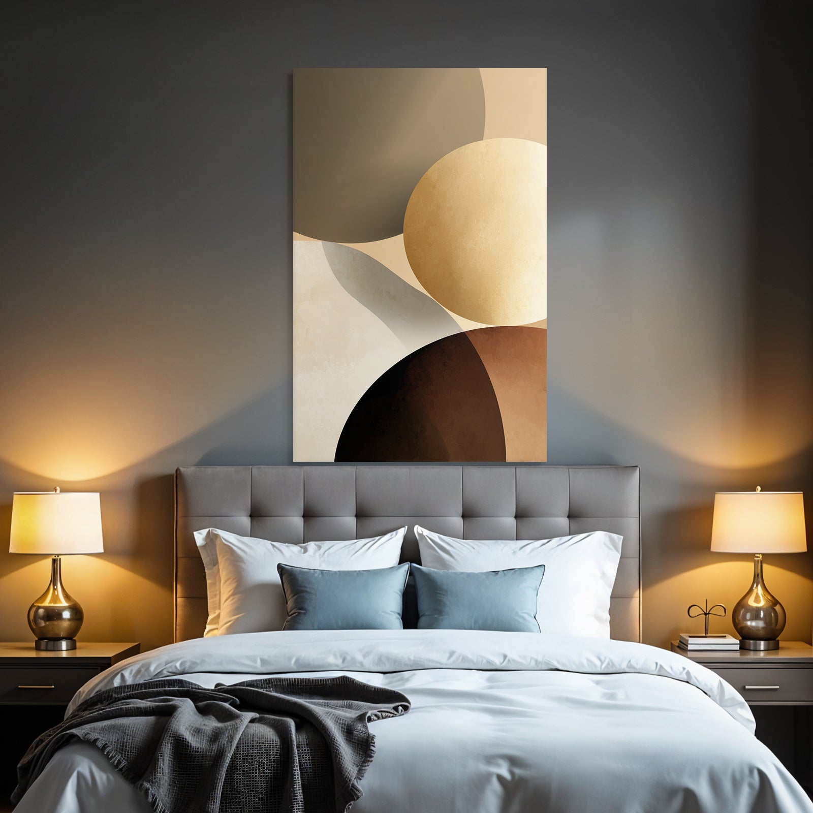 Abstraktes Design Erdtoene Modern Minimalistisch