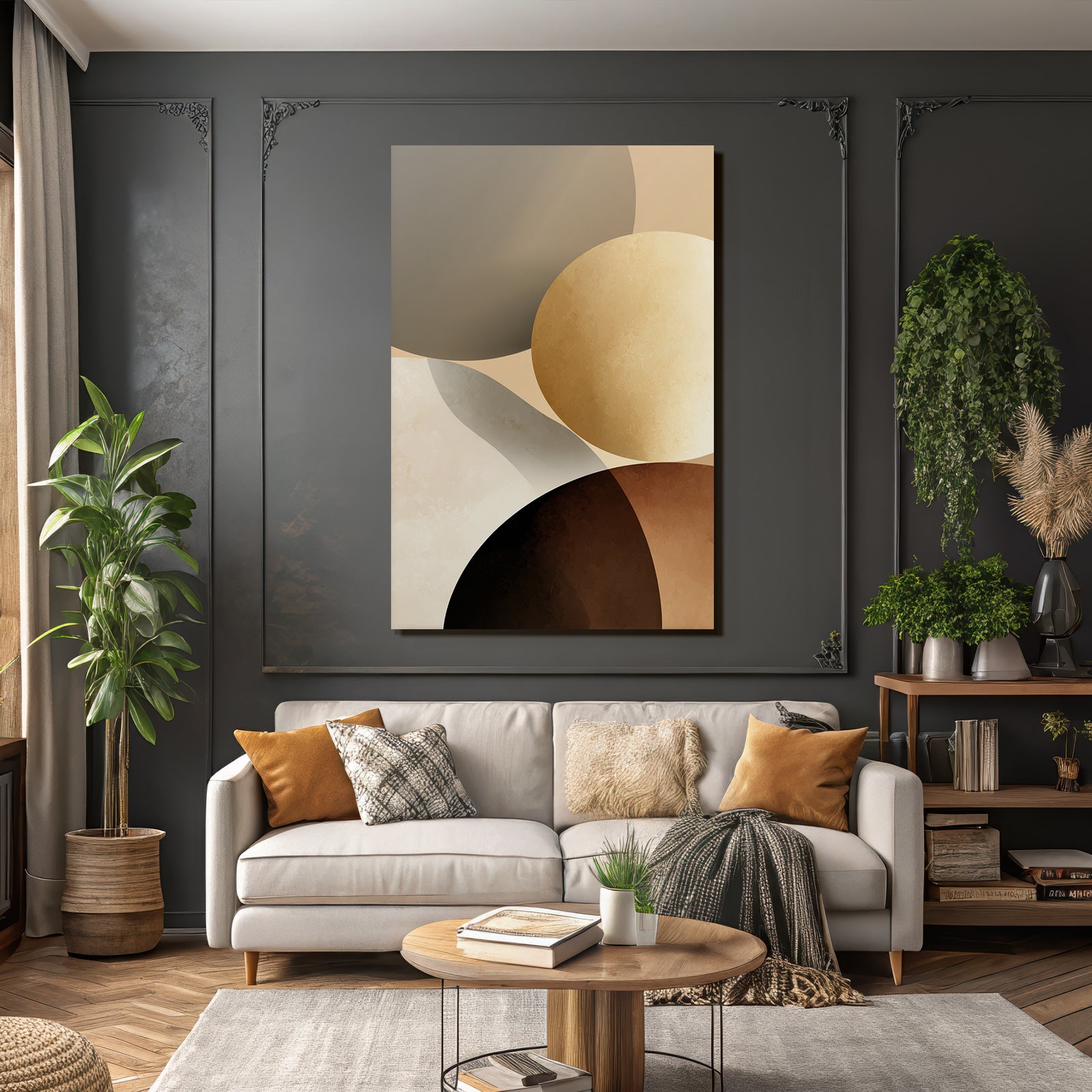Abstraktes Design Erdtoene Modern Minimalistisch