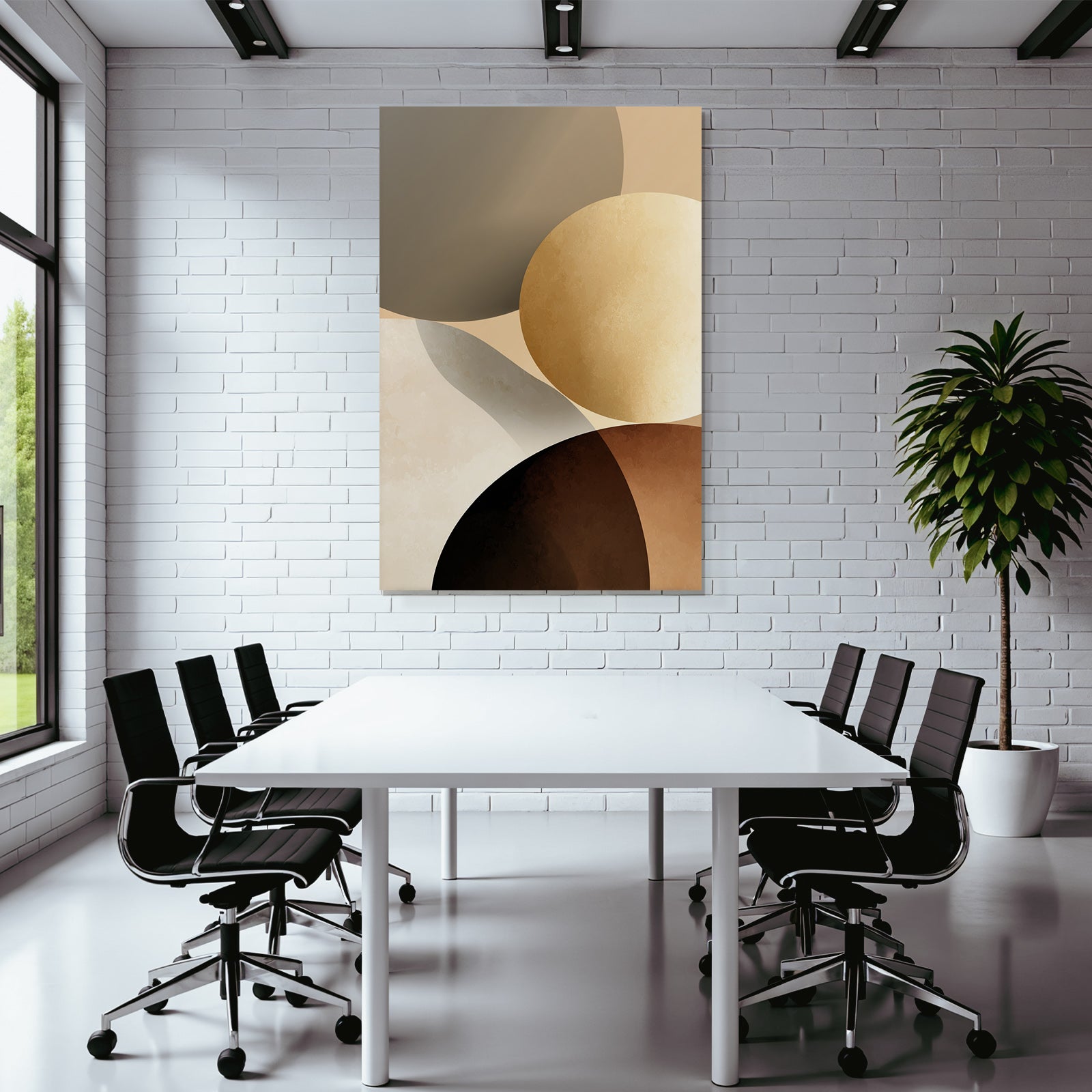 Abstraktes Design Erdtoene Modern Minimalistisch