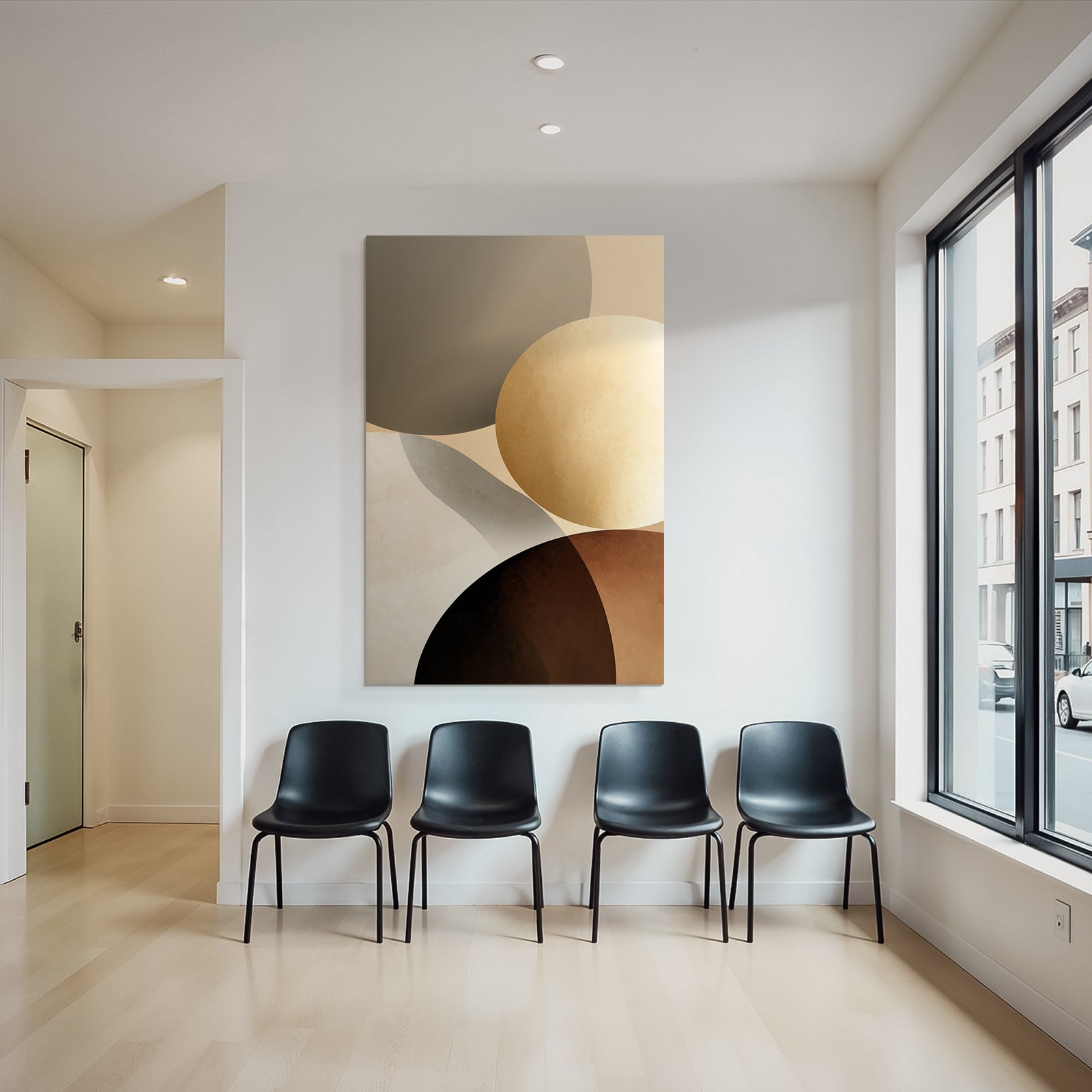 Abstraktes Design Erdtoene Modern Minimalistisch