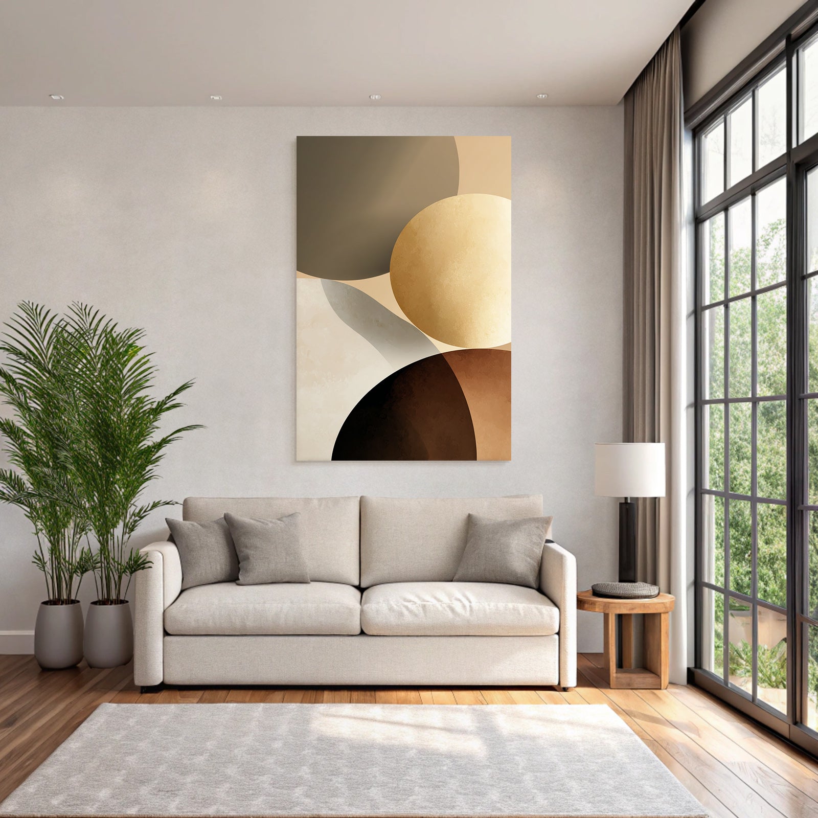 Abstraktes Design Erdtoene Modern Minimalistisch