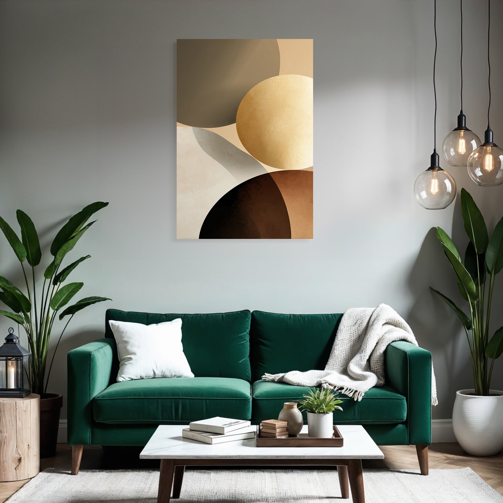 Abstraktes Design Erdtoene Modern Minimalistisch