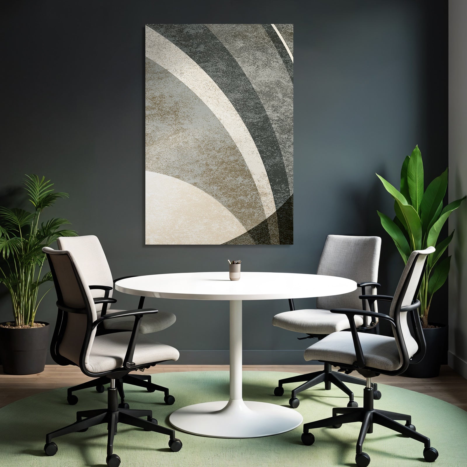 Abstraktes Design Gebogene Formen Getexturierte Oberflaeche Mutierte Farbpalette