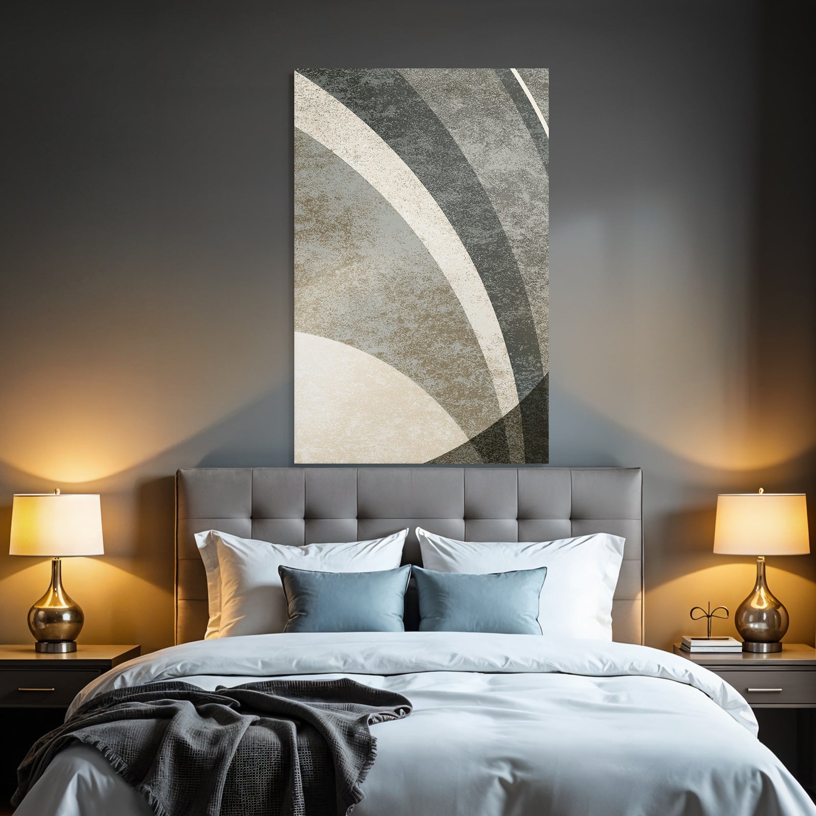 Abstraktes Design Gebogene Formen Getexturierte Oberflaeche Mutierte Farbpalette