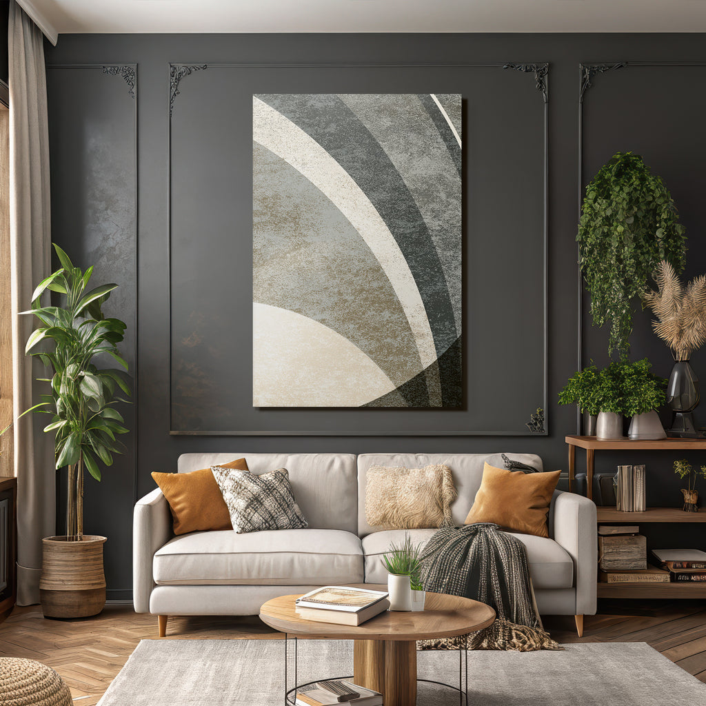 Abstraktes Design Gebogene Formen Getexturierte Oberflaeche Mutierte Farbpalette