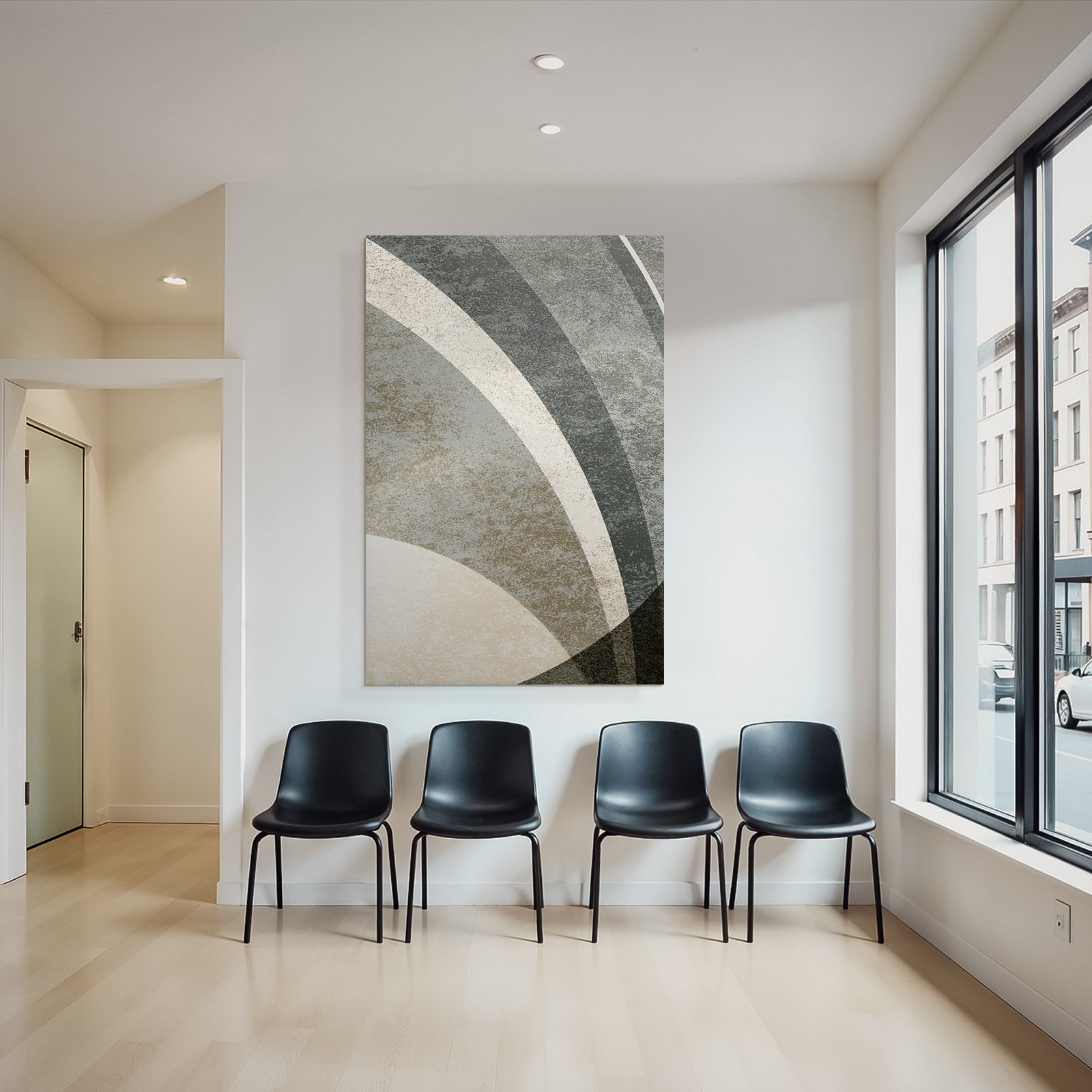 Abstraktes Design Gebogene Formen Getexturierte Oberflaeche Mutierte Farbpalette