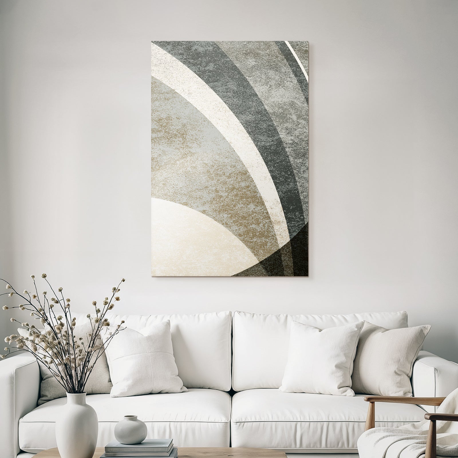 Abstraktes Design Gebogene Formen Getexturierte Oberflaeche Mutierte Farbpalette