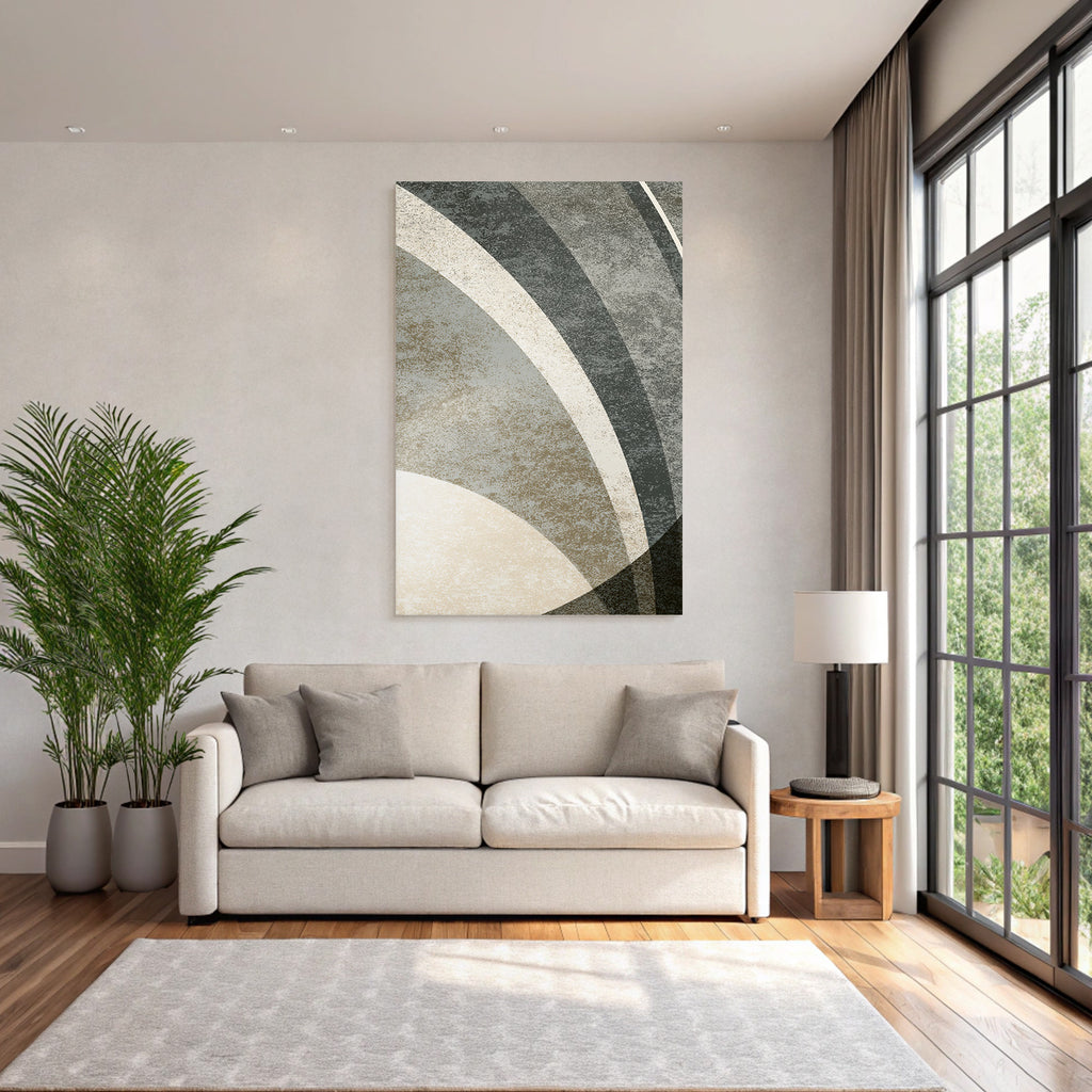Abstraktes Design Gebogene Formen Getexturierte Oberflaeche Mutierte Farbpalette