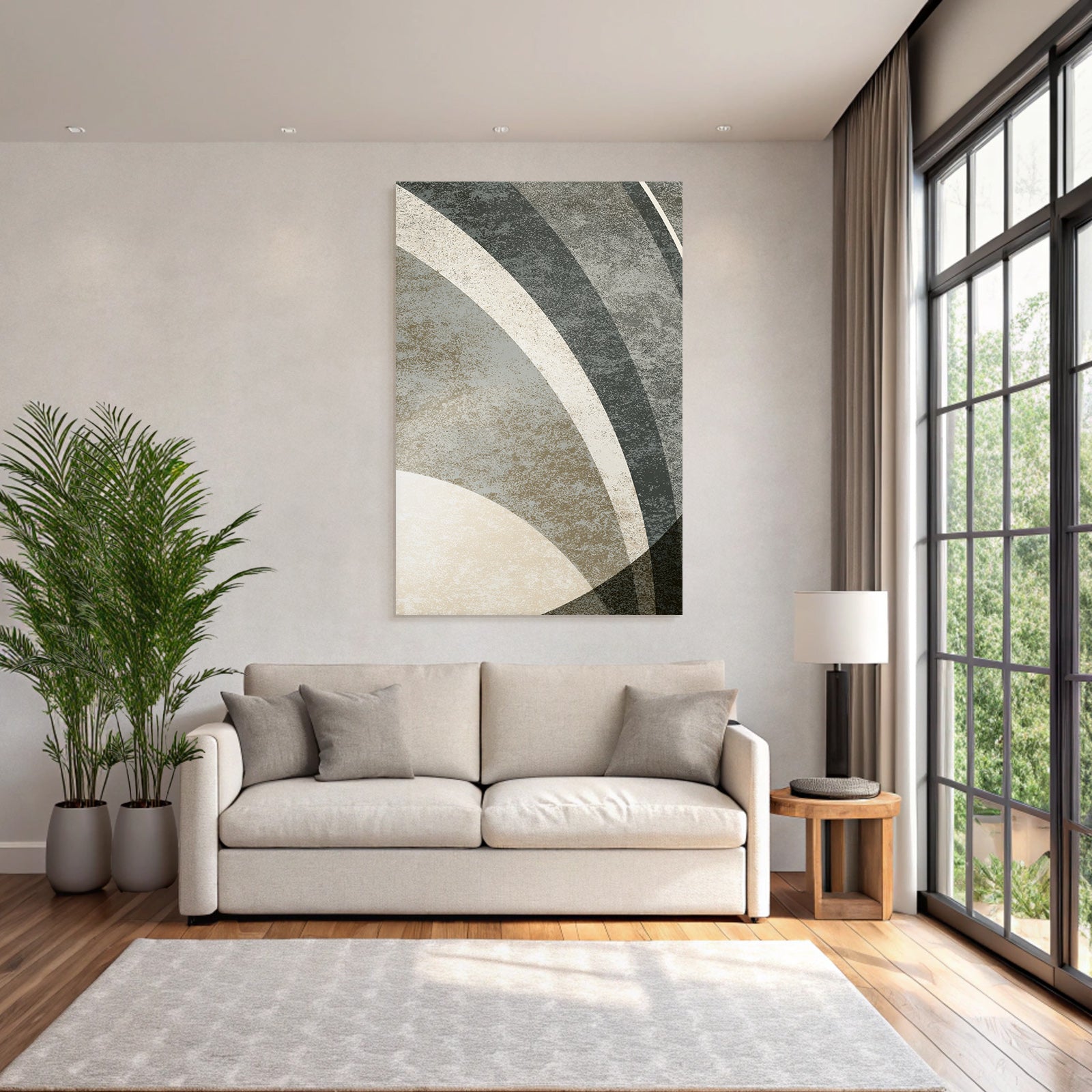 Abstraktes Design Gebogene Formen Getexturierte Oberflaeche Mutierte Farbpalette
