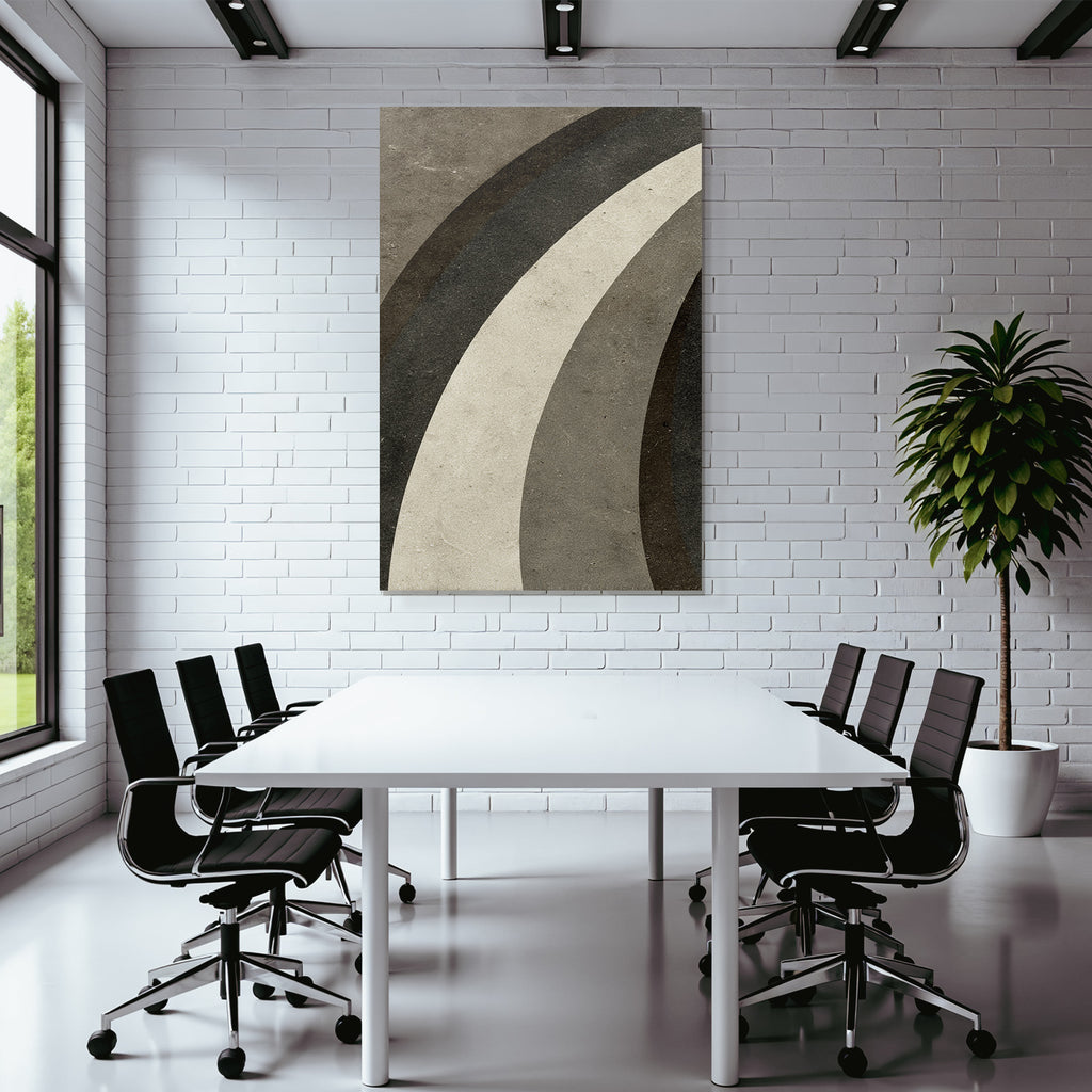 Abstraktes Design Gebogene Linien Grau Und Weiss Vintage Texture