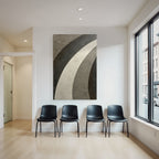 Abstraktes Design Gebogene Linien Grau Und Weiss Vintage Texture