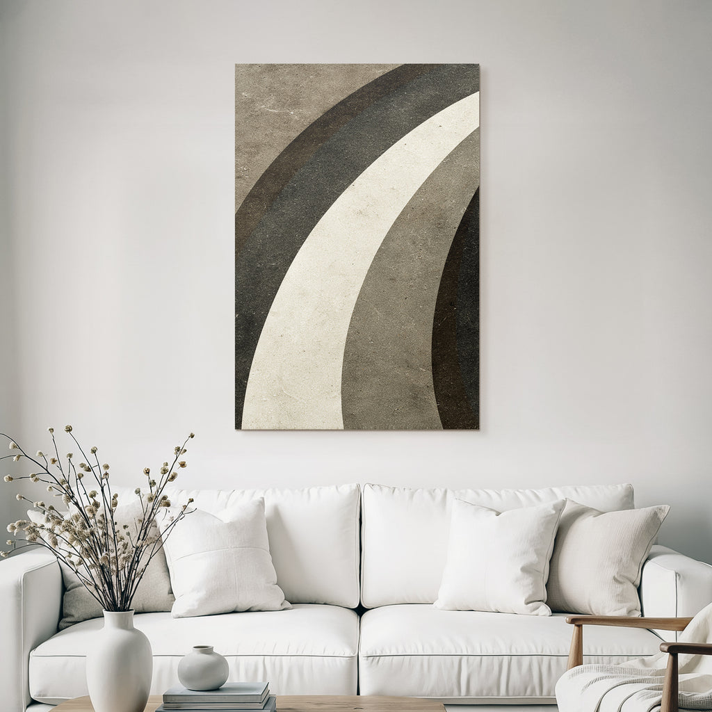 Abstraktes Design Gebogene Linien Grau Und Weiss Vintage Texture