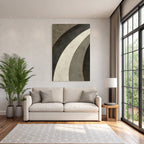 Abstraktes Design Gebogene Linien Grau Und Weiss Vintage Texture